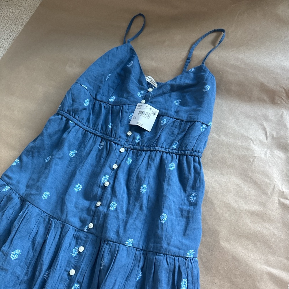 American Eagle Blue maxi dress with adjustable straps #maxidress
XS